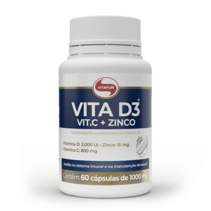 VITA D3 + VIT C + ZINCO 1000MG 60 CAPS